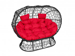 Кокон Лежебока на подставке с ротангом красная подушка в Бакале - bakal.magazinmebel.ru | фото