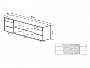 Комодино Moderno-2200 Ф3 в Бакале - bakal.magazinmebel.ru | фото - изображение 5