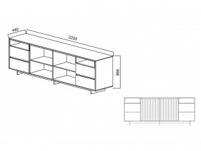 Комодино Moderno-2200 Ф5 в Бакале - bakal.magazinmebel.ru | фото - изображение 4