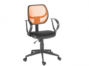 Кресло компьютерное Флеш Рондо черный/оранжевый в Бакале - bakal.magazinmebel.ru | фото