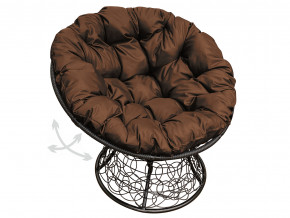 Кресло Папасан пружинка с ротангом коричневая подушка в Бакале - bakal.magazinmebel.ru | фото