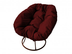 Кресло Пончик без ротанга бордовая подушка в Бакале - bakal.magazinmebel.ru | фото