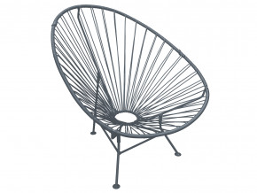 Кресло Ракушка с ротангом серый в Бакале - bakal.magazinmebel.ru | фото