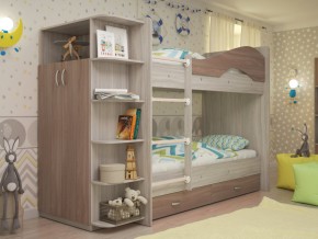 Кровать 2-х ярусная Мая с ящиками и шкафом на латофлексах шимо в Бакале - bakal.magazinmebel.ru | фото