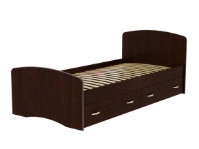 Кровать-6 одинарная с 2-мя ящиками 900*2000 венге в Бакале - bakal.magazinmebel.ru | фото