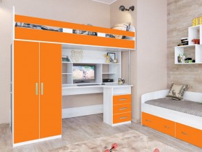 Кровать чердак Аракс винтерберг-оранжевый в Бакале - bakal.magazinmebel.ru | фото