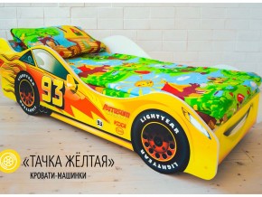 Кровать детская машина Тачка Желтая в Бакале - bakal.magazinmebel.ru | фото
