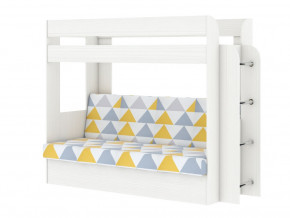 Кровать двухъярусная Карамель 75 бодега светлый-желтые треугольники в Бакале - bakal.magazinmebel.ru | фото