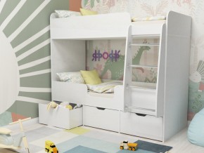 Кровать двухъярусная Малыш двойняшка белый в Бакале - bakal.magazinmebel.ru | фото