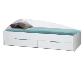 Кровать Фея-3 асимметричная 2000х900 белый в Бакале - bakal.magazinmebel.ru | фото