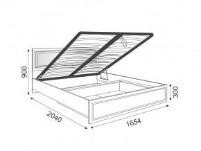 Кровать подъемная со спинкой Беатрис 11 Орех в Бакале - bakal.magazinmebel.ru | фото - изображение 2