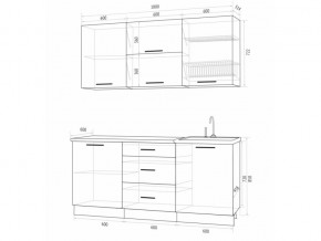 Кухонный гарнитур Флоренс Грин 1800 в Бакале - bakal.magazinmebel.ru | фото - изображение 3