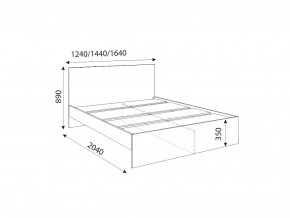 М14 Кровать 1,6 с настилами Лайт в Бакале - bakal.magazinmebel.ru | фото