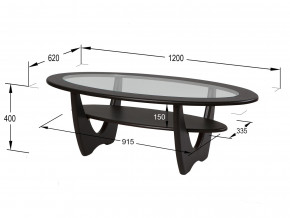 Стол журнальный Юпитер со стеклом СЖС-01 венге в Бакале - bakal.magazinmebel.ru | фото - изображение 2