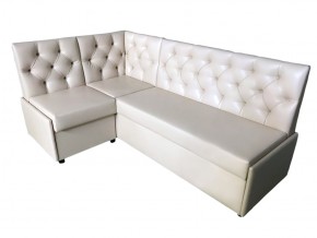 Угловой диван Призма со стяжками белый со спальным местом в Бакале - bakal.magazinmebel.ru | фото