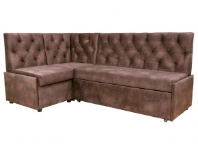 Угловой диван Призма со стяжкми коричневый со спальным местом в Бакале - bakal.magazinmebel.ru | фото